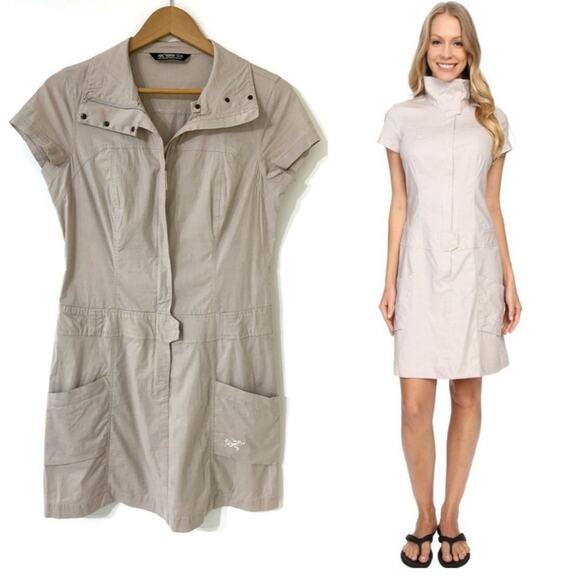 Arc'teryx Blasa Dress Tan Women’s 10 Short Sleeve
Knee Length Casual Workwear - Picture 1 of 9